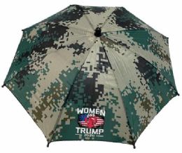 36 Wholesale Woman For Trump Camo Umbrella Hat
