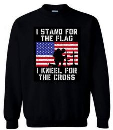 6 Pieces Sweater Shirt I Stand For Flag Kneel For Cross 3xl - Mens Sweat Shirt