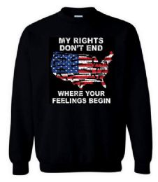12 Wholesale My Rights Don't End Black Long Sleeve T Shirt