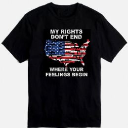 12 Wholesale Black T Shirt My Right Dont End