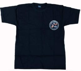 12 Bulk Small Logo Gun Owner Black Color T Shirt