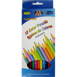 72 Wholesale Coloring Pencils 12 Count In A Box Sharpened