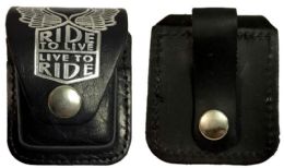 12 Wholesale Ride To Live Live To Rede Leather Zipper Case