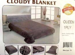 5 Wholesale Gray Color Queen Size Blanket