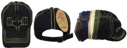 36 Wholesale Prewashed Cloth Hat Cross