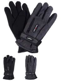 144 Wholesale Yacht & Smith Mens Thermal Water Resistant Ski Glove With Zipper Pocket