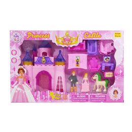 12 Pieces Light Up Princess Castle Play Set With Sound - Dolls
