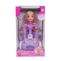 12 Pieces Light Up Scooter Doll With Sound - Dolls