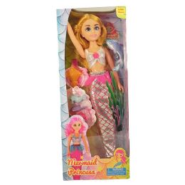 12 Wholesale Trendy's Jumbo Mermaid Princess Doll