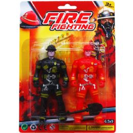 72 Wholesale 2pc 5" Firefighters On Double Blister Card