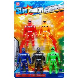 36 Wholesale 5pc 4.5" Super Warrior Action Figures On Blister Card