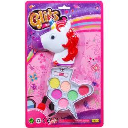 36 Units of Unicorn Shape Make Up Set On Blister Card - Girls Toys