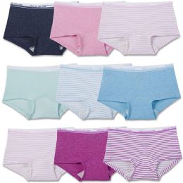 144 Pieces Girls Fruit Of The Loom Boy Shorts Underwear Briefs And Panty Assorted Sizes 4-14 - Girls Underwear and Pajamas