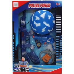6 Pieces 9pc 20.5" Toy Police Play Set In Open Box W/ Cover - Toy Weapons