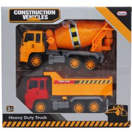 12 Wholesale 2pc 7.5"-8" F/f Construction Vehicles In Window Box