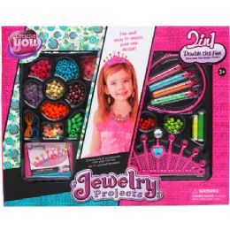 12 Pieces 2in1 Diy Fashion Jewelry Beads Set In Window Box - Girls Toys