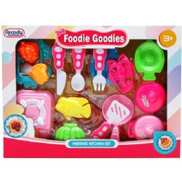 12 Wholesale 17pc Foodie Goodies Kitchen Play Set In Window Box