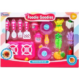 12 Wholesale 19pc Foodie Goodies Kitchen Play Set In Window Box