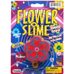 72 Wholesale 2.25" Flower Slime On Blister Card