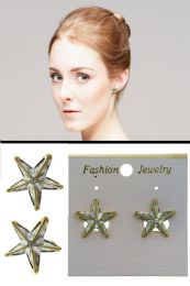 72 Pieces Star Post Earrings Silver Tone - Earrings