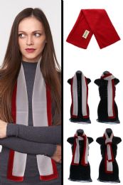 24 Wholesale Red And White Fleece Scarf