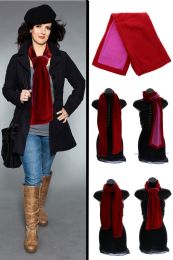 24 Wholesale Red Fashion Winter Scarf