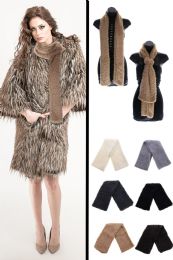 24 Pieces Fuzzy Winter Scarf In Assorted Colors - Winter Scarves