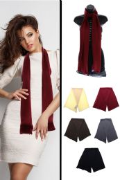 24 Bulk Fashion Winter Scarf In Assorted Colors