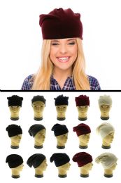 24 Pieces Assorted Polyester Cotton Spandex Beanie Hat - Winter Beanie Hats