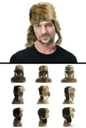 12 Pieces Assorted Fur Colors Trapper Hat - Trapper Hats