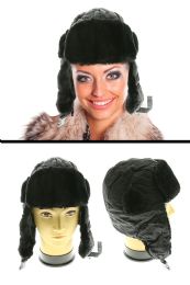 12 Pieces Black Acrylic Trapper Hat - Trapper Hats