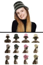24 Pieces Bucket Hat Angora Wool And Nylon Blend - Fashion Winter Hats