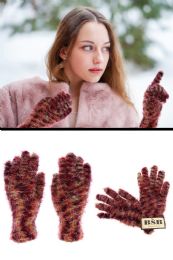 72 Units of Colorful Fuzzy Winter Gloves - Fuzzy Gloves