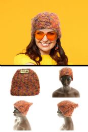 36 Pieces Coral Fabric Beanie - Fashion Winter Hats