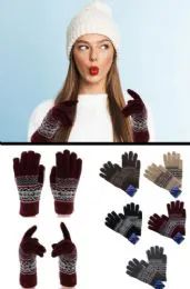36 Pairs Knit Winter Gloves In Assorted Colors - Knitted Stretch Gloves