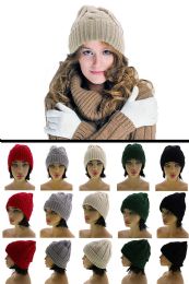 24 Pieces One Size Fits Most Knit Beanie Hat - Fashion Winter Hats