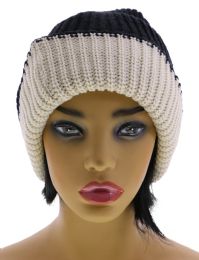 24 Wholesale One Size Fits Most Reversible Beanie Hat