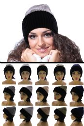 24 Pieces One Size Fits Most Striped Beanie Cap - Fashion Winter Hats