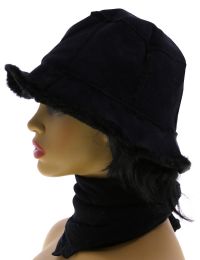 24 Wholesale One Size Fits Most Synthetic Fur Lining Bucket Hat