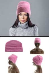 24 Pieces Pink Rabbit Polyester Blend Beanie - Fashion Winter Hats