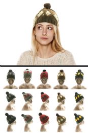 24 Pieces Pom Pom Knit Hat - Fashion Winter Hats