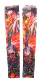 36 Pairs Wearable Sleeve With Two Person Image Tattoo Design - Costumes & Accessories