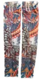 36 Pairs Wearable Sleeve With Tiger And Drag Print Tattoo Design - Costumes & Accessories