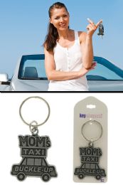 60 Wholesale Moms Taxi Buckle Up Funny Key Chain 