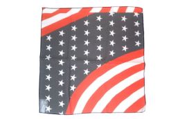 96 Pieces American Flag Scarf Made Of Silky And Sheer Polyester - 4th Of July