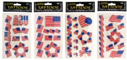 96 Pieces Patriotic Tattoos - 4th Of July