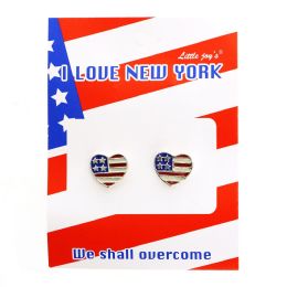 96 Pairs Patriotic Flag Earring - 4th Of July