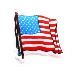 96 Wholesale Patriotic American Flag Stickers