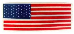 144 Pieces Hair Barrette Rectangular Usa Flag Acrylic - 4th Of July