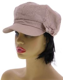 24 Wholesale One Size Fits Most Striped Engineer Hat